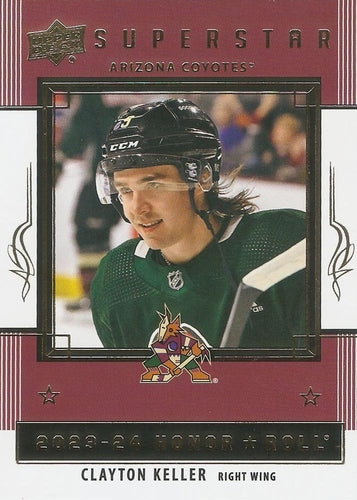 #HR-10 Clayton Keller - Arizona Coyotes - 2023-24 Upper Deck - Honor Roll Hockey