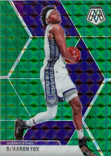 #10 De'Aaron Fox - Sacramento Kings - 2019-20 Panini Mosaic - Green Prizm Basketball