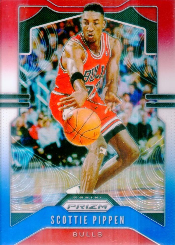 #10 Scottie Pippen - Chicago Bulls - 2019-20 Panini Prizm - Prizms Red White and Blue Basketball