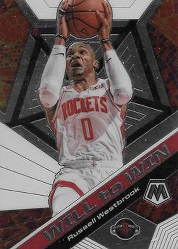#10 Russell Westbrook - Houston Rockets - 2019-20 Panini Mosaic - Will to Win Basketball
