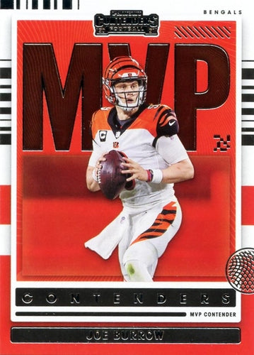 #MVP-JBU Joe Burrow - Cincinnati Bengals - 2021 Panini Contenders - MVP Contenders Football