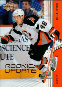 #10 Daniel Briere - Buffalo Sabres - 2003-04 Upper Deck Rookie Update Hockey