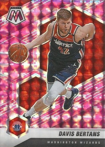 #10 Davis Bertans - Washington Wizards - 2020-21 Panini Mosaic - Mosaic Camo Pink Basketball