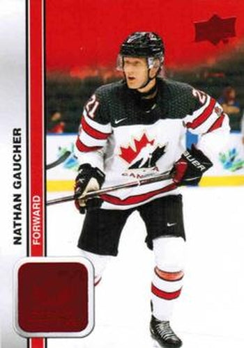 #10 Nathan Gaucher - Canada - 2023 Upper Deck Team Canada Juniors - Red Foil Hockey