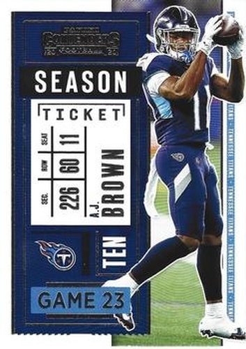 #10 A.J. Brown - Tennessee Titans - 2020 Panini Contenders Football