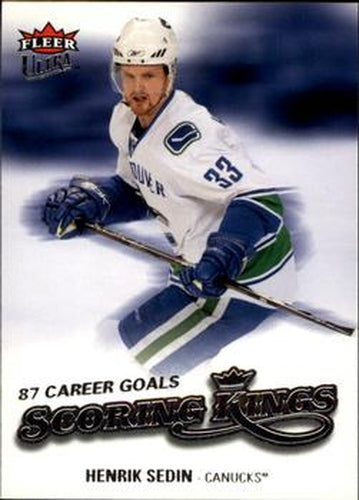 #SK10 Henrik Sedin - Vancouver Canucks - 2008-09 Ultra - Scoring Kings Hockey