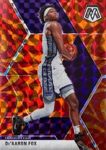 #10 De'Aaron Fox - Sacramento Kings - 2019-20 Panini Mosaic - Reactive Orange Basketball
