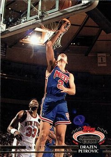 #10 Drazen Petrovic - New Jersey Nets - 1992-93 Stadium Club Basketball