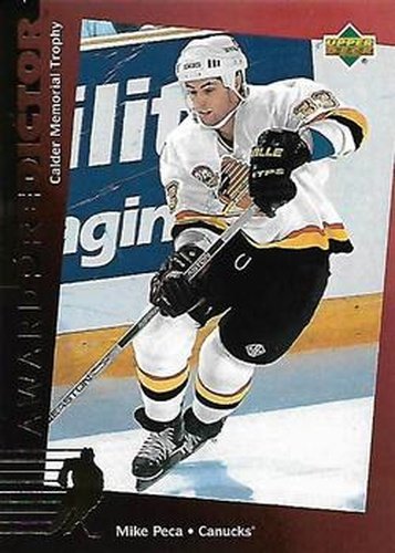 #C10 Mike Peca - Vancouver Canucks - 1994-95 Upper Deck - Predictors Canadian Gold Exchange Hockey