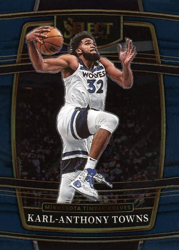 #10 Karl-Anthony Towns - Minnesota Timberwolves - 2021-22 Panini Select - Blue Basketball