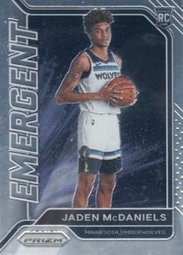 #10 Jaden McDaniels - Minnesota Timberwolves - 2020-21 Panini Prizm - Emergent Basketball