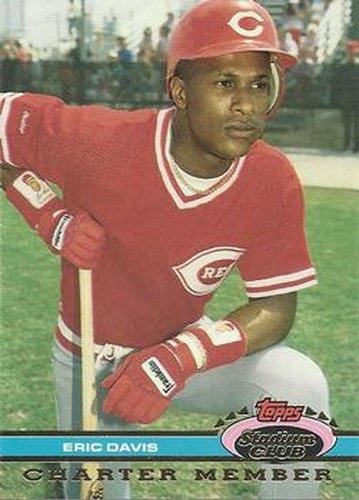 #NNO10a Eric Davis - Cincinnati Reds - 1991 Stadium Club Charter Member