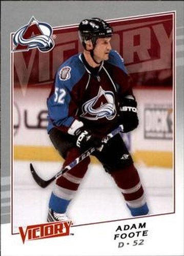 #260 Adam Foote - Colorado Avalanche - 2008-09 Upper Deck Victory Hockey