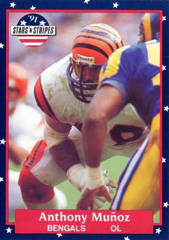 #10 Anthony Munoz - Cincinnati Bengals - 1991 Fleer Stars 'n Stripes Football