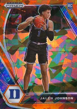 #10 Jalen Johnson - Duke Blue Devils - 2021 Panini Prizm Draft Picks - Orange Ice Basketball