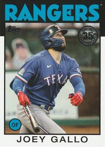 #86B-10 Joey Gallo - Texas Rangers - 2021 Topps - 1986 Topps Baseball 35th Anniversary Series One Baseball