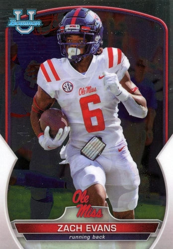 #10 Zach Evans - Ole MIss Rebels - 2022 Bowman Chrome University Football