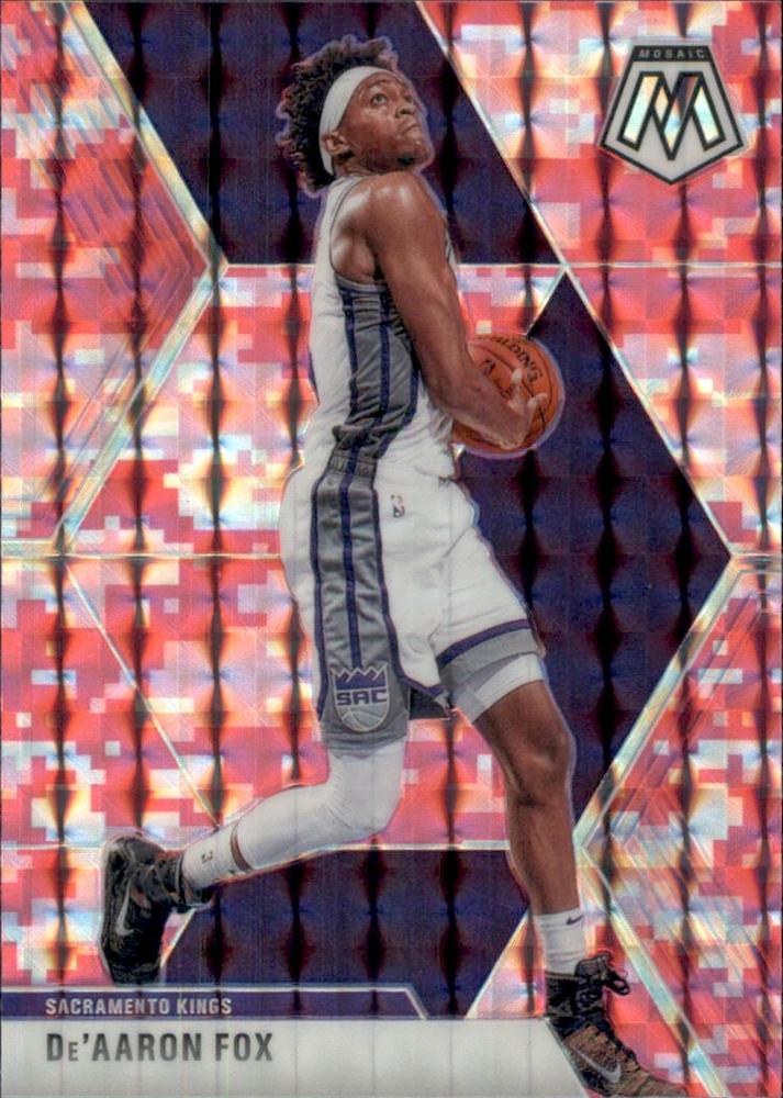 #10 De'Aaron Fox - Sacramento Kings - 2019-20 Panini Mosaic - Camo Pink Basketball