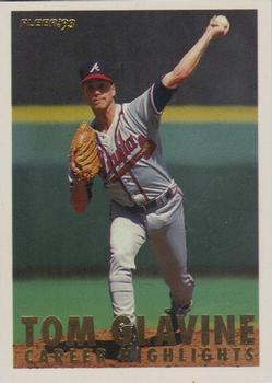 #10a Tom Glavine - Atlanta Braves - 1993 Fleer - Tom Glavine Career Highlights Baseball