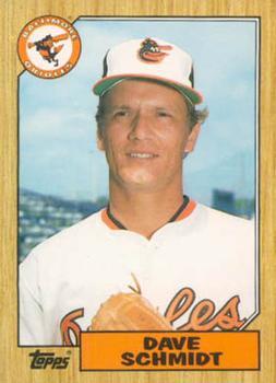 #110T Dave Schmidt - Baltimore Orioles - 1987 Topps Traded Baseball