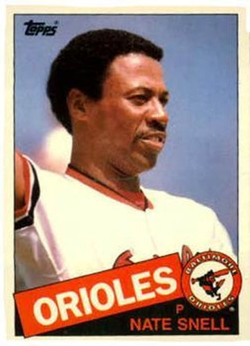 #110T Nate Snell - Baltimore Orioles - 1985 Topps Traded Baseball