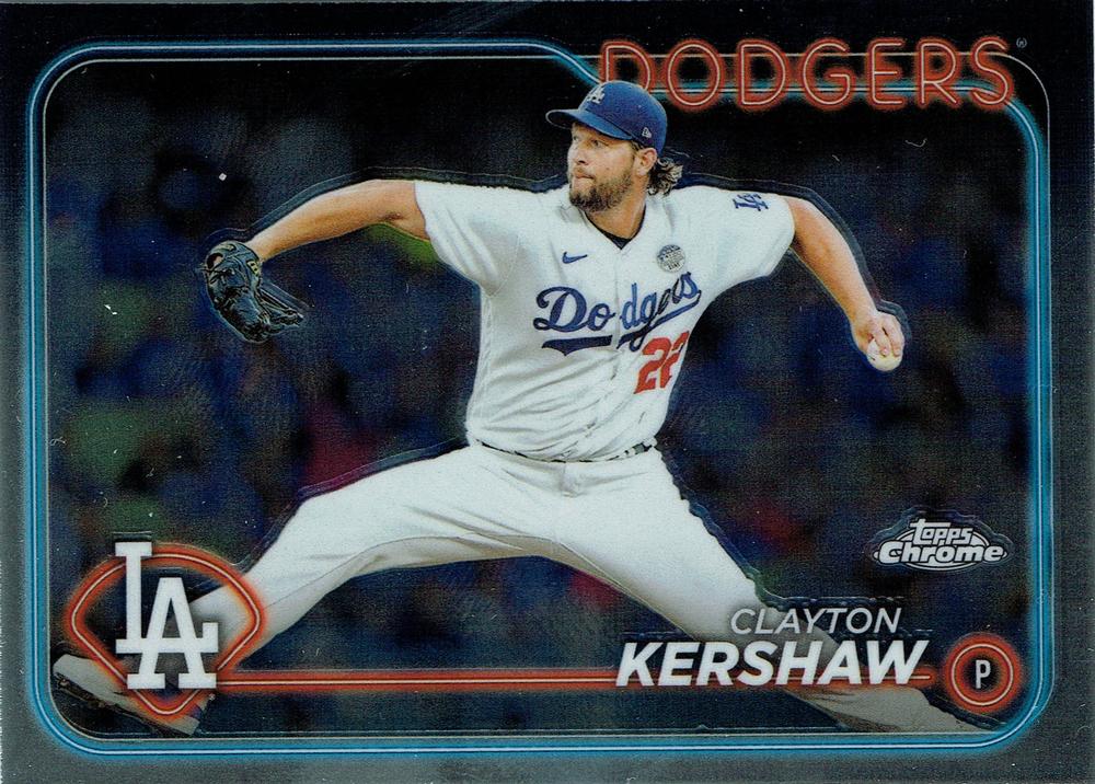 #110 Clayton Kershaw - Los Angeles Dodgers - 2024 Topps Chrome Baseball