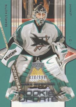 #110 Seamus Kotyk - San Jose Sharks - 2003-04 Upper Deck Rookie Update Hockey