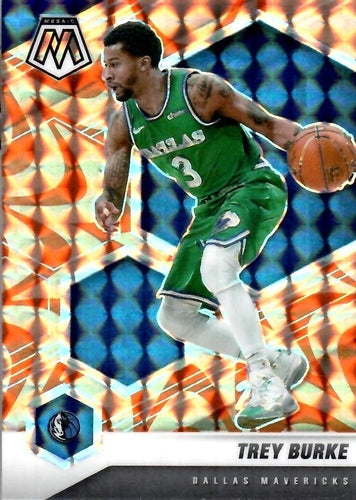 #110 Trey Burke - Dallas Mavericks - 2020-21 Panini Mosaic - Mosaic Reactive Orange Basketball