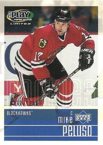 #110 Mike Peluso - Chicago Blackhawks - 2001-02 Upper Deck Playmakers Hockey