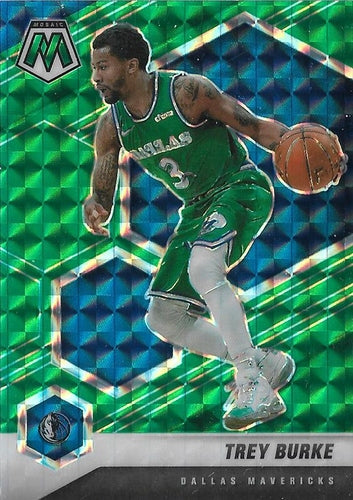 #110 Trey Burke - Dallas Mavericks - 2020-21 Panini Mosaic - Mosaic Green Basketball