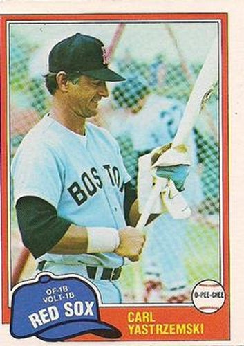 #110 Carl Yastrzemski - Boston Red Sox - 1981 O-Pee-Chee - Gray Back Baseball