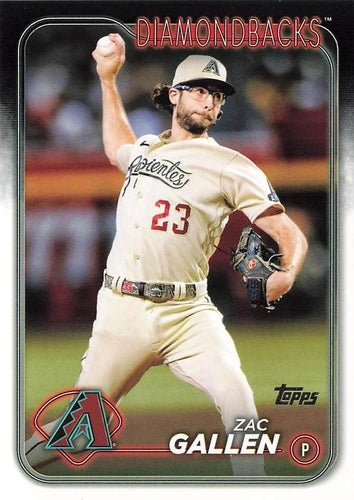 #110 Zac Gallen - Arizona Diamondbacks - 2024 Topps Baseball