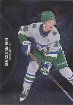 #110 Sebastian Aho - Carolina Hurricanes - 2021-22 Skybox Metal Universe Hockey