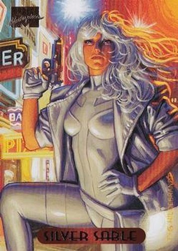 #110 Silver Sable - 1994 Fleer Marvel Masterpieces Hildebrandt Brothers