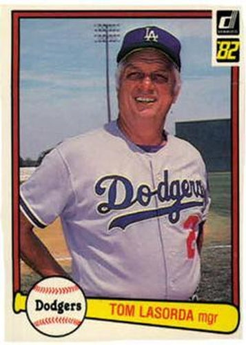 #110 Tom Lasorda - Los Angeles Dodgers - 1982 Donruss Baseball