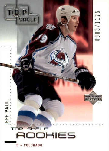 #110 Jeff Paul - Colorado Avalanche - 2002-03 Upper Deck Top Shelf Hockey