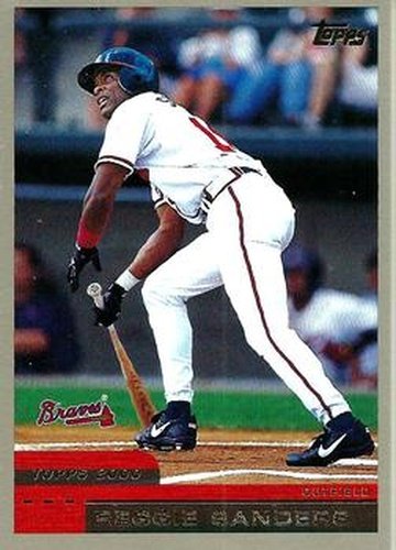 #T110 Reggie Sanders - Atlanta Braves - 2000 Topps Traded & Rookies Baseball