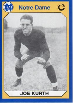 #110 Joe Kurth - Notre Dame Fighting Irish - 1990 Collegiate Collection Notre Dame Football