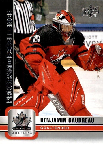 #110 Benjamin Gaudreau - Canada - 2023 Upper Deck Team Canada Juniors Hockey