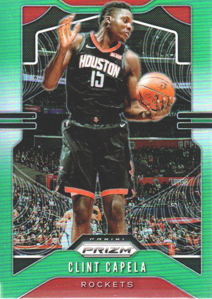 #110 Clint Capela - Houston Rockets - 2019-20 Panini Prizm - Prizms Green Basketball