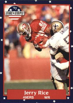 #110 Jerry Rice - San Francisco 49ers - 1991 Fleer Stars 'n Stripes Football
