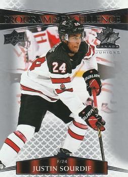 #110 Justin Sourdif - Canada - 2022-23 Upper Deck Team Canada Juniors Hockey
