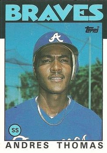 #111T Andres Thomas - Atlanta Braves - 1986 Topps Traded Baseball