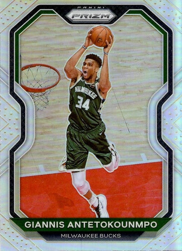 #111 Giannis Antetokounmpo - Milwaukee Bucks - 2020-21 Panini Prizm - Silver Prizms Basketball