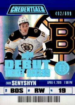 #111 Zach Senyshyn - Boston Bruins - 2019-20 Upper Deck Credentials Hockey