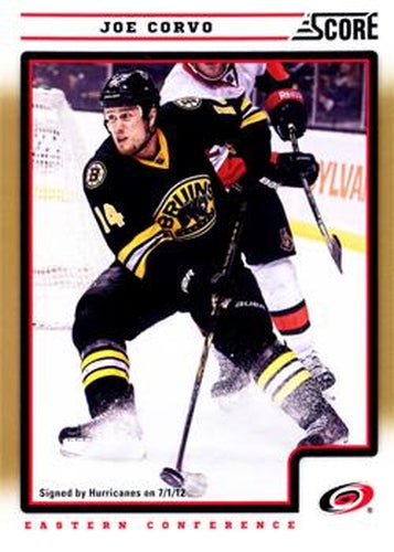 #111 Joe Corvo - Carolina Hurricanes - 2012-13 Score - Gold Rush Hockey