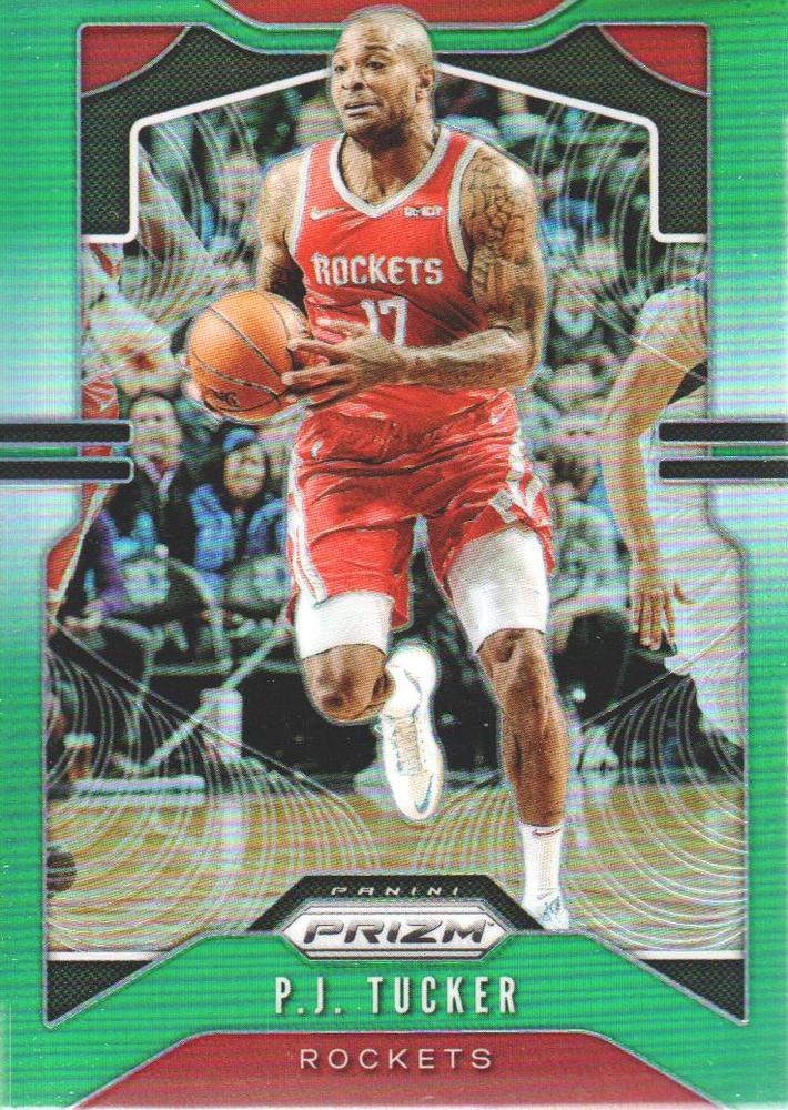 #111 P.J. Tucker - Houston Rockets - 2019-20 Panini Prizm - Prizms Green Basketball
