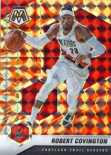 #111 Robert Covington - Portland Trail Blazers - 2020-21 Panini Mosaic - Mosaic Reactive Orange Basketball