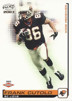 #111 Frank Cutolo - British Columbia Lions - 2003 Pacific CFL Football