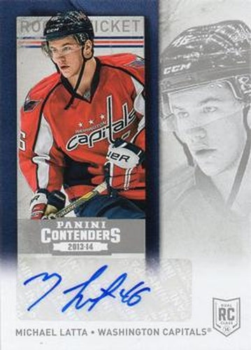 #111b Michael Latta - Washington Capitals - 2013-14 Panini Contenders Hockey